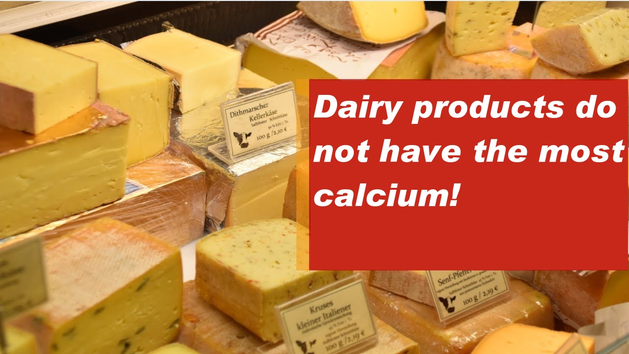 Dairy products do not have the most calcium!